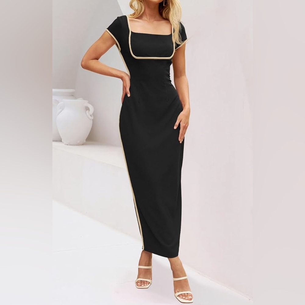 Black maxi dress